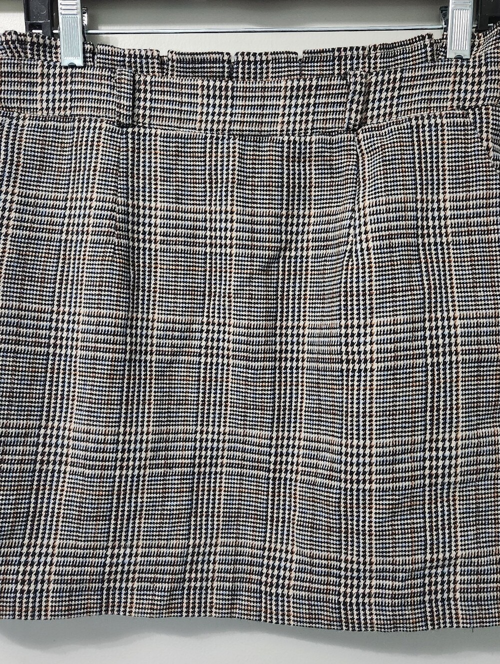 Plaid Paperbag Waist Mini Skirt Preppy Academia Schoolgirl Fall Winter Large - Picture 5 of 14